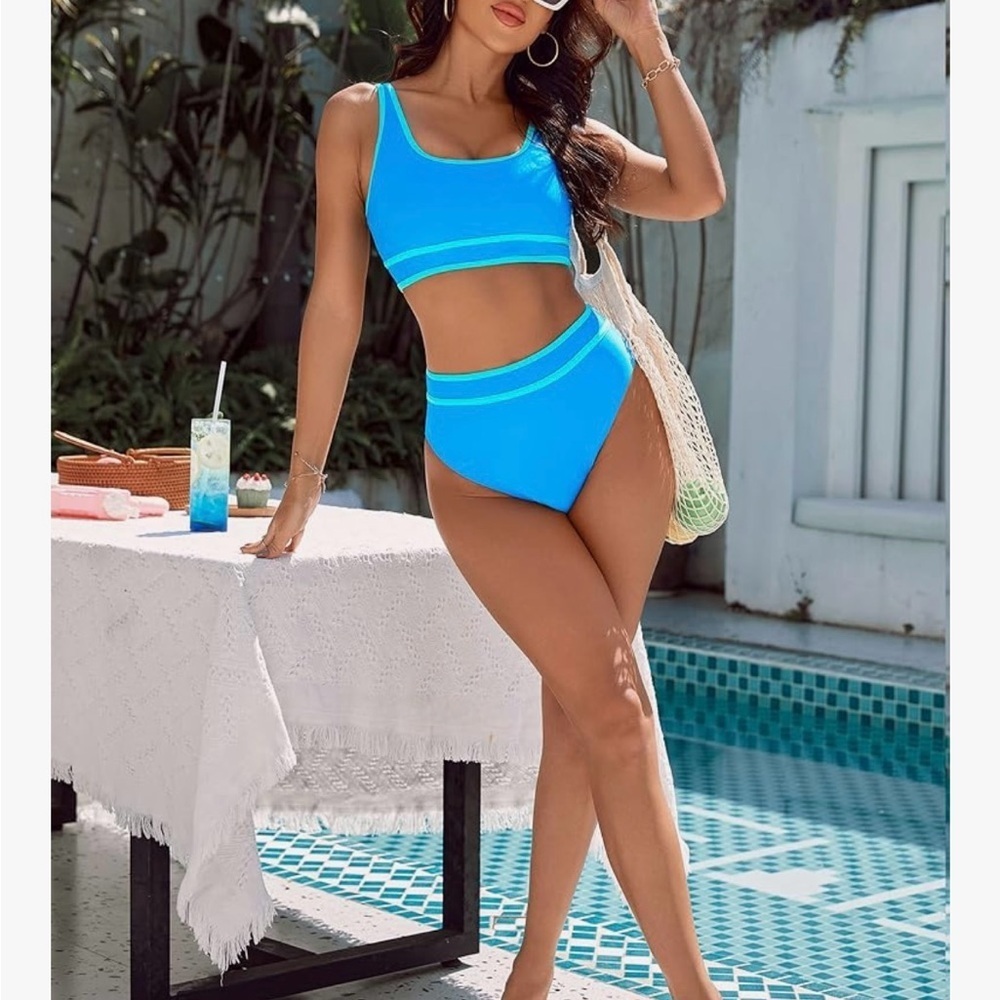 NWT Blue and Aqua Bikini Set - Picture 6 of 10